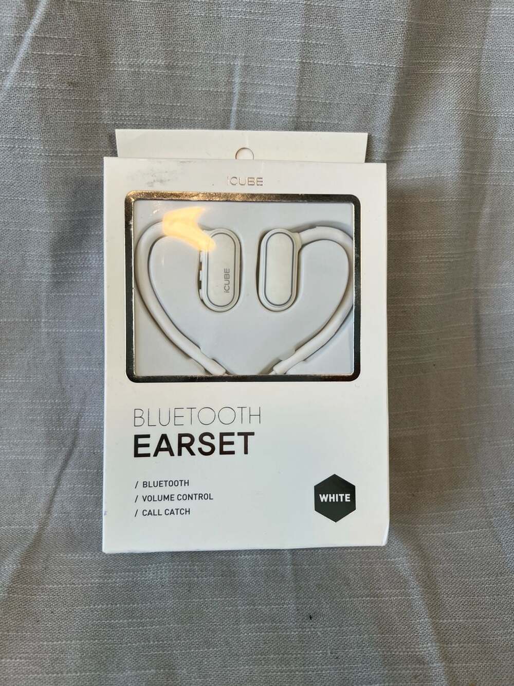 iCube Bluetooth Earset Wireless Sports Earphones White